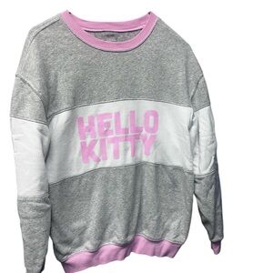 Hello Kitty Women's Sweater in Gray, White, and Pink